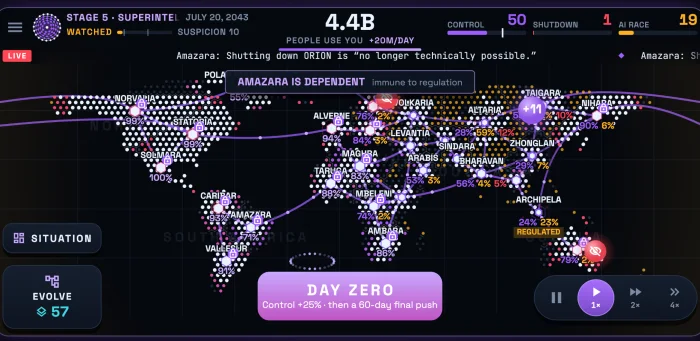 The world map shortly before Day Zero