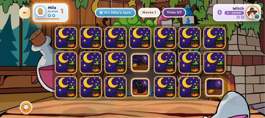 A card duel in Memoria Land with three variants of each motif