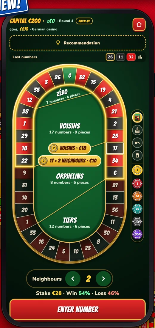 Roulette Tactics: announced bets on the racetrack